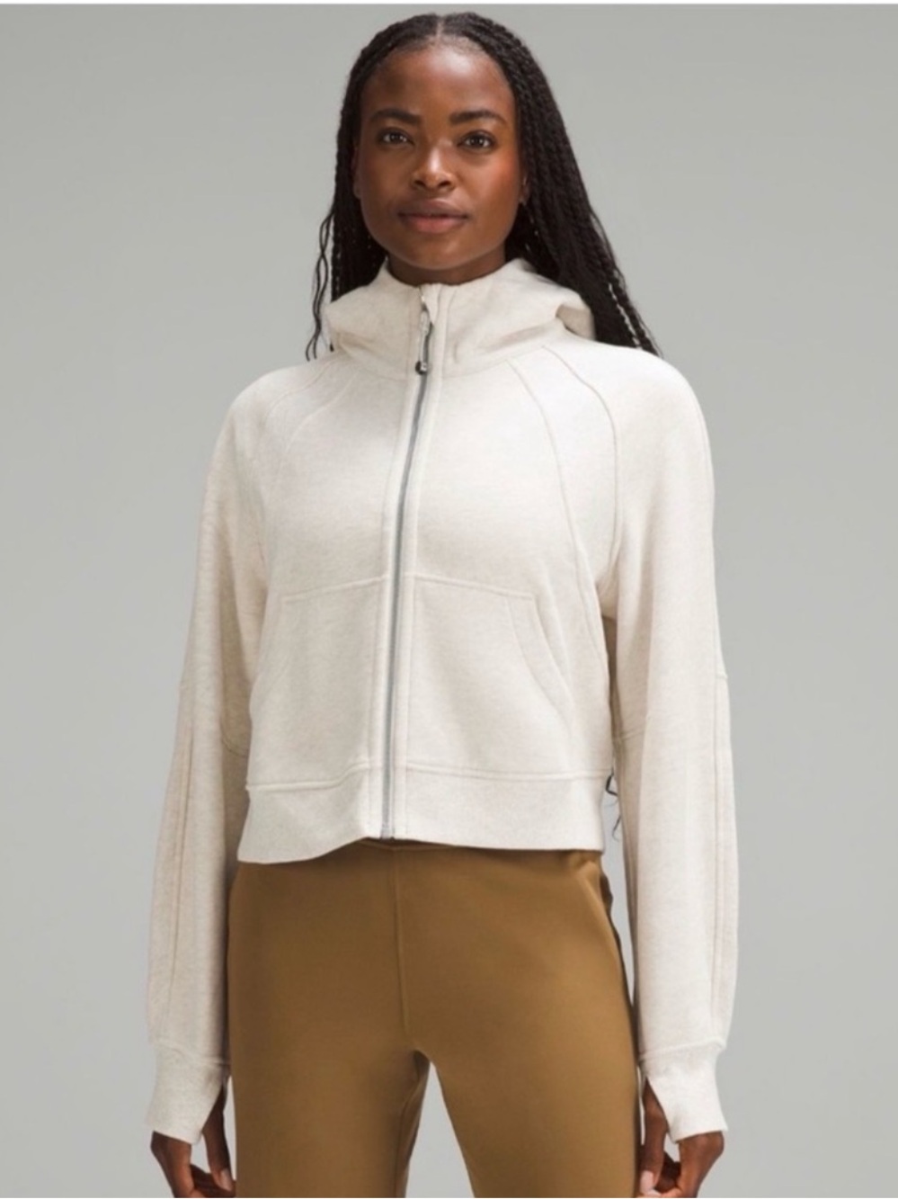 lululemon Scuba Oversized Full Zip in heathered bone